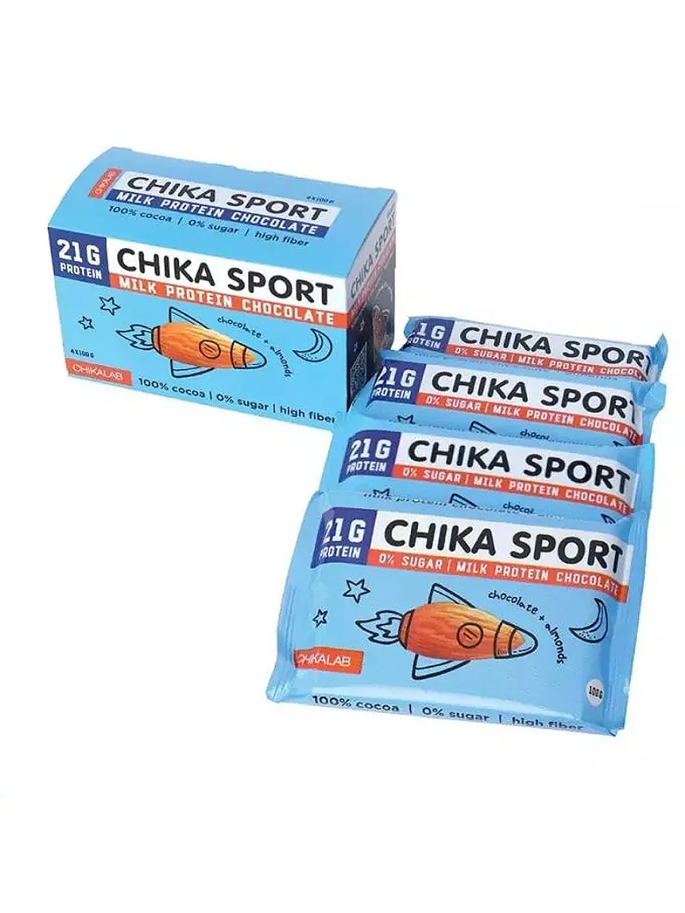 Шоколад молочный c миндалем Chika Sport — фото 3