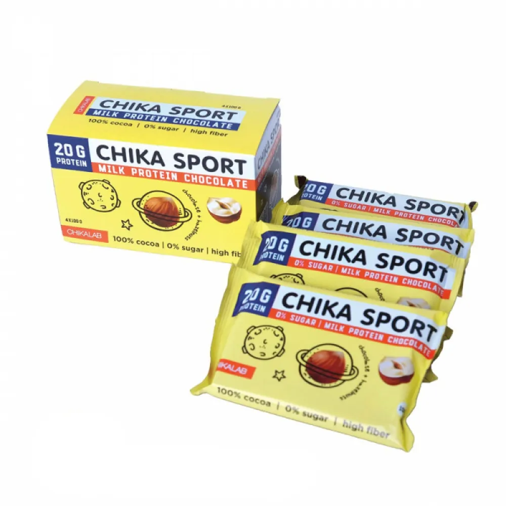 Шоколад молочный с фундуком Chika Sport — фото 3