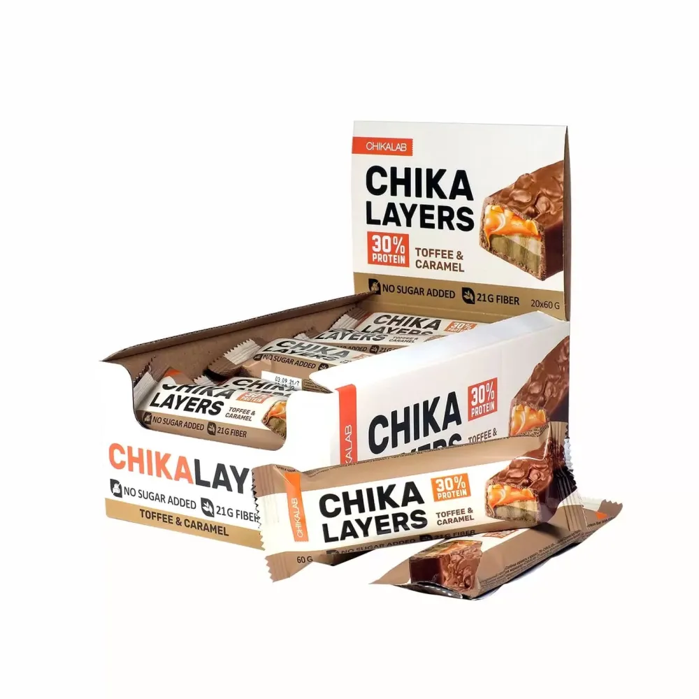 Протеиновый батончик Chikabar Chikalab (60гр) Соленая карамель и арахис