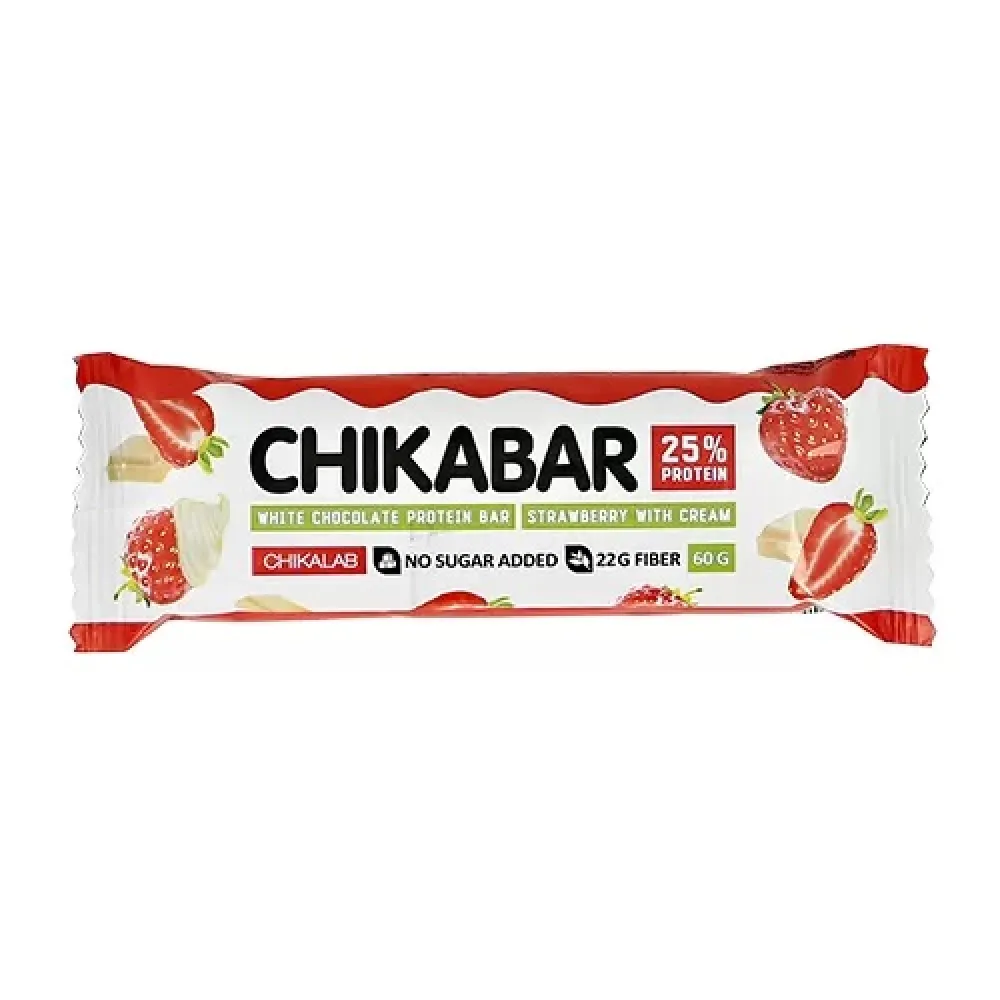 Протеиновый батончик Chikabar Chikalab (60гр) Клубника