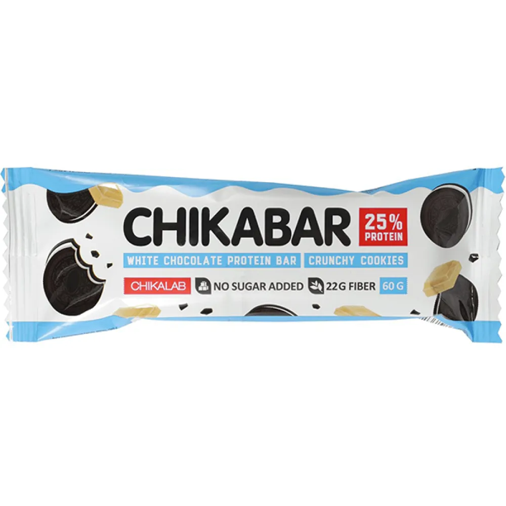 Батончик глазированный Chikalab (60гр) со вкусом Хрустящее печенье