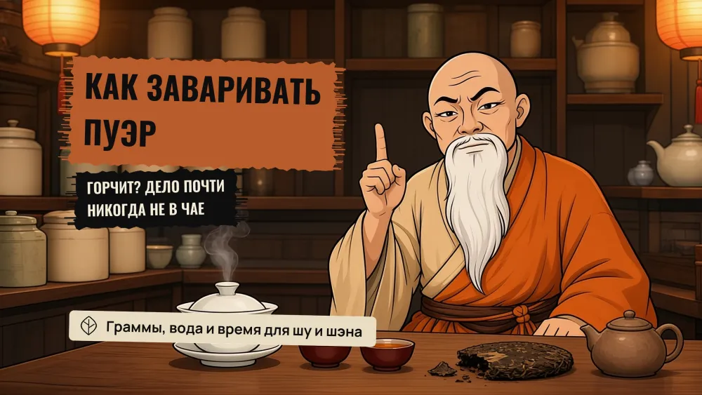 Как заваривать пуэр: шу и шэн, граммы и проливы