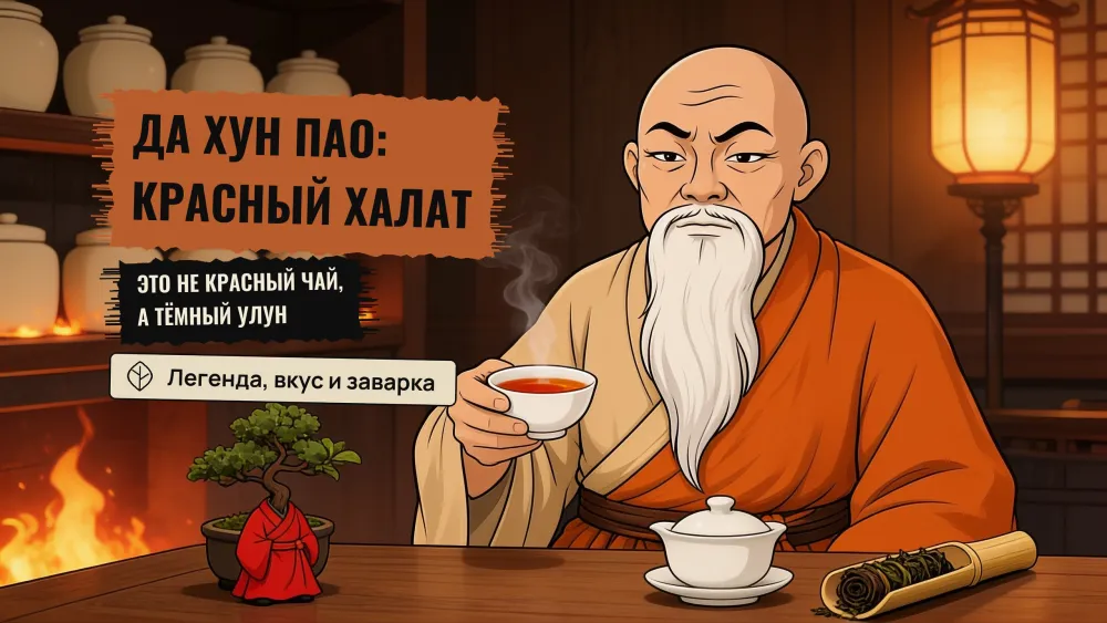 Да Хун Пао: красный халат, легенда и заварка
