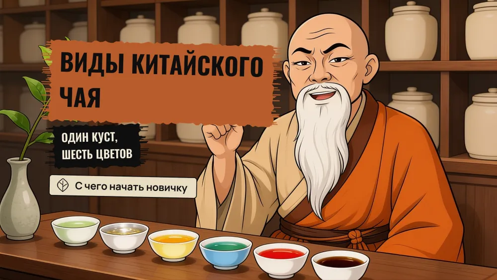Виды китайского чая: шесть цветов и как их различать