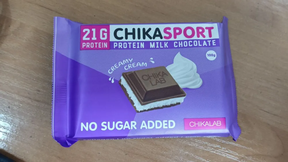 Шоколад молочный Сливочная Начинка Chika Sport
